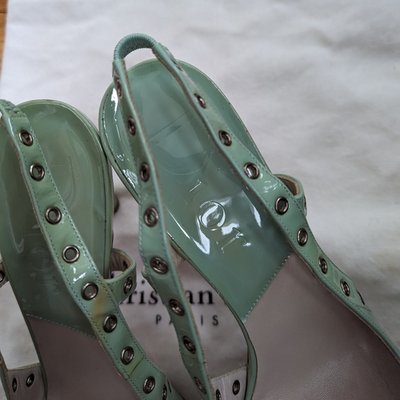 ❌ SOLD ❌ Vintage Christian Dior Turquoise Heels size 39.5 - Picture 6 of 15